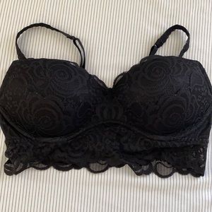 Victoria Secret Black Laced Padded Bralette